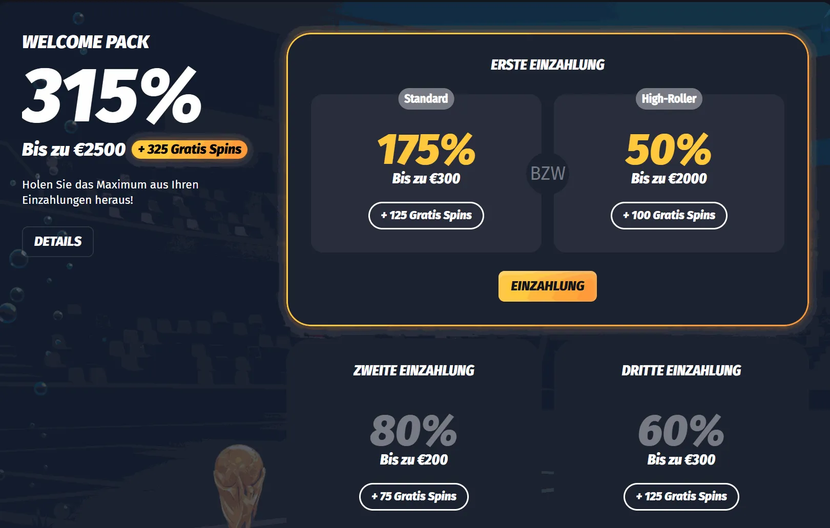 Winshark Online Casino mit Handyrechnung bezahlen